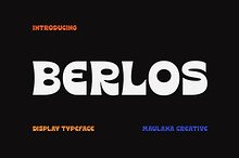 Berlos Experimental Display Font