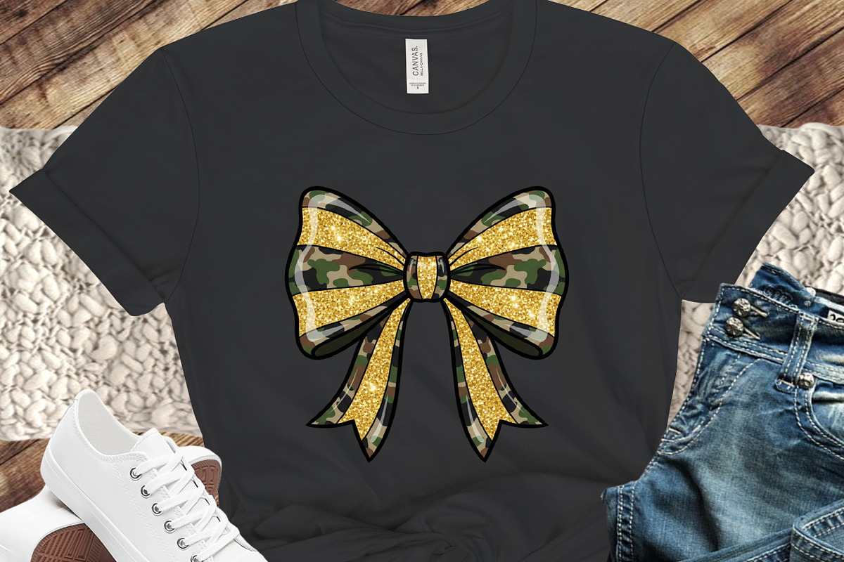 Camo Brushstroke Coquette Bow Png, an Illustration by designcity5 (Photo 3 of 8)
