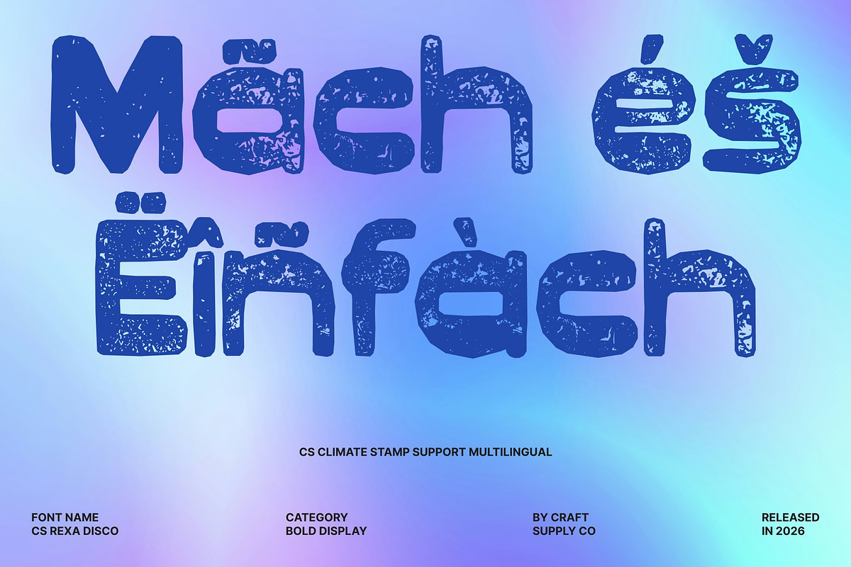 CS Climate Stamp, a Sans Serif Font by Craft Supply Co. (Photo 7 of 8)