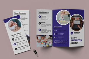 Business Agency Trifold Brochure, a Brochure Template by MightyDesign
