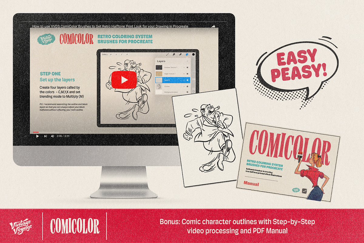 VVDS ComiColor • A Brush Kit, a Brush Add-On by Vintage Voyage Supply (Photo 11 of 14)