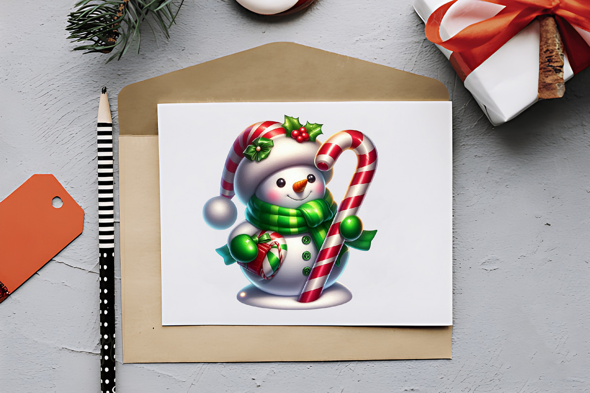 Frosty Snowman Holiday Clipart, an Illustration by RobertsArt (Photo 3 of 7)