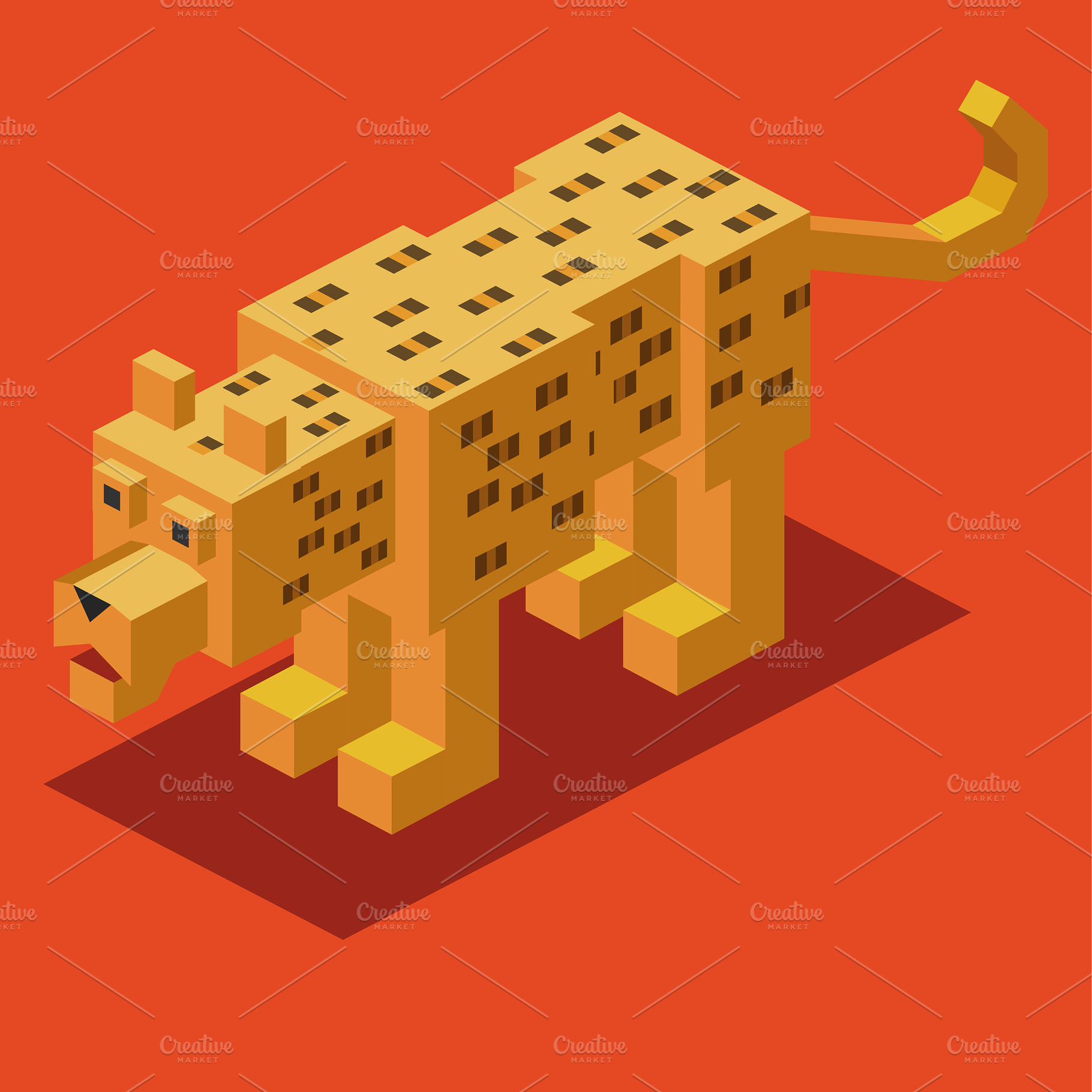 3D Illustration Isometric Collection, an Animal 3D Model by Designbytowo (Photo 4 of 16)