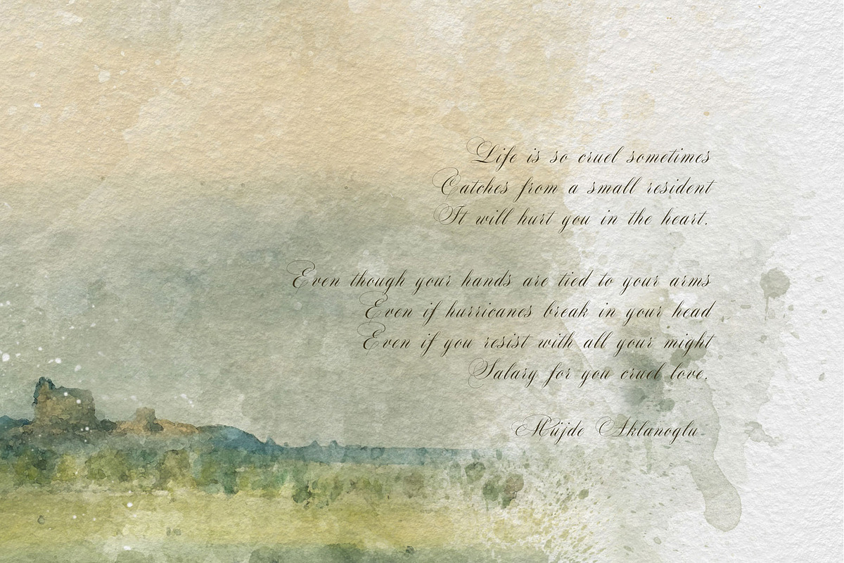 Mysterious Watercolor Landscapes 2, a Background Graphic by Suna Kosem (Photo 2 of 14)