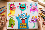Cupcake Critters - 6 Cute Monsters, a Decorative Illustration by D R A W K M A N (Thumbnail 3 of 4)