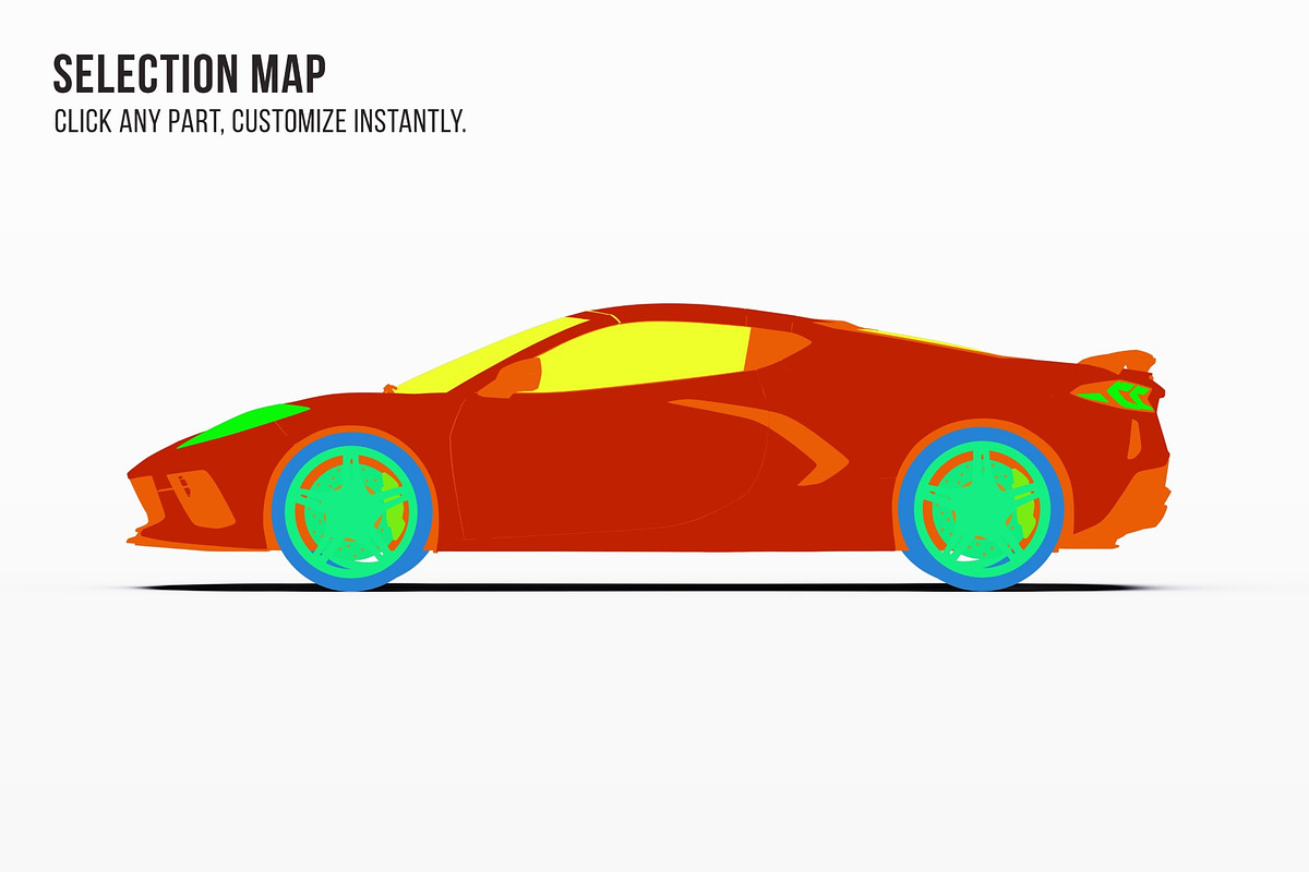2020 Mid-Engine Supercar Coupe Set, an Advertising Mockup by Halal Graphic Studio (Photo 6 of 12)