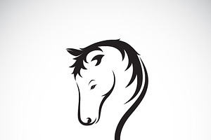 Vector of a horse head design., an Outline Icon by yod67