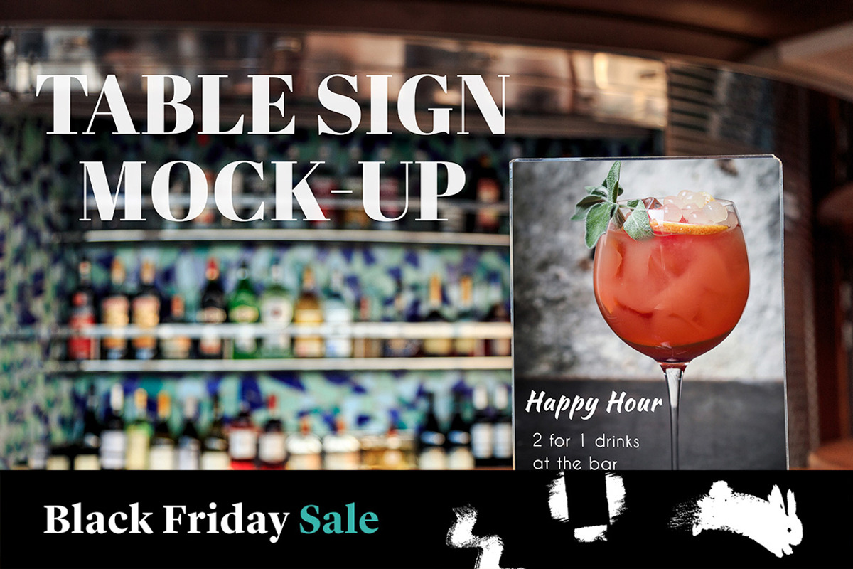 Table Sign MockUp, an Advertising Mockup by The Art of Pics (Photo 3 of 3)
