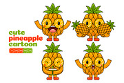 Pineapple Mascot Vector Pack, an Illustration by MEDZ (Thumbnail 5 of 5)