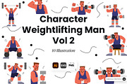 Character Weightlifting Man Vol. 2, a Sport Illustration by SLAB! Design (Thumbnail 1 of 3)