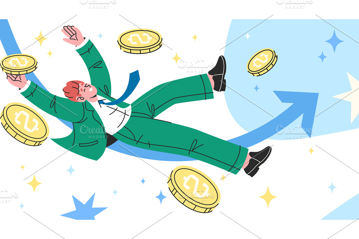 Financial growth or money increase, a Finance Illustration by Elegant Solution