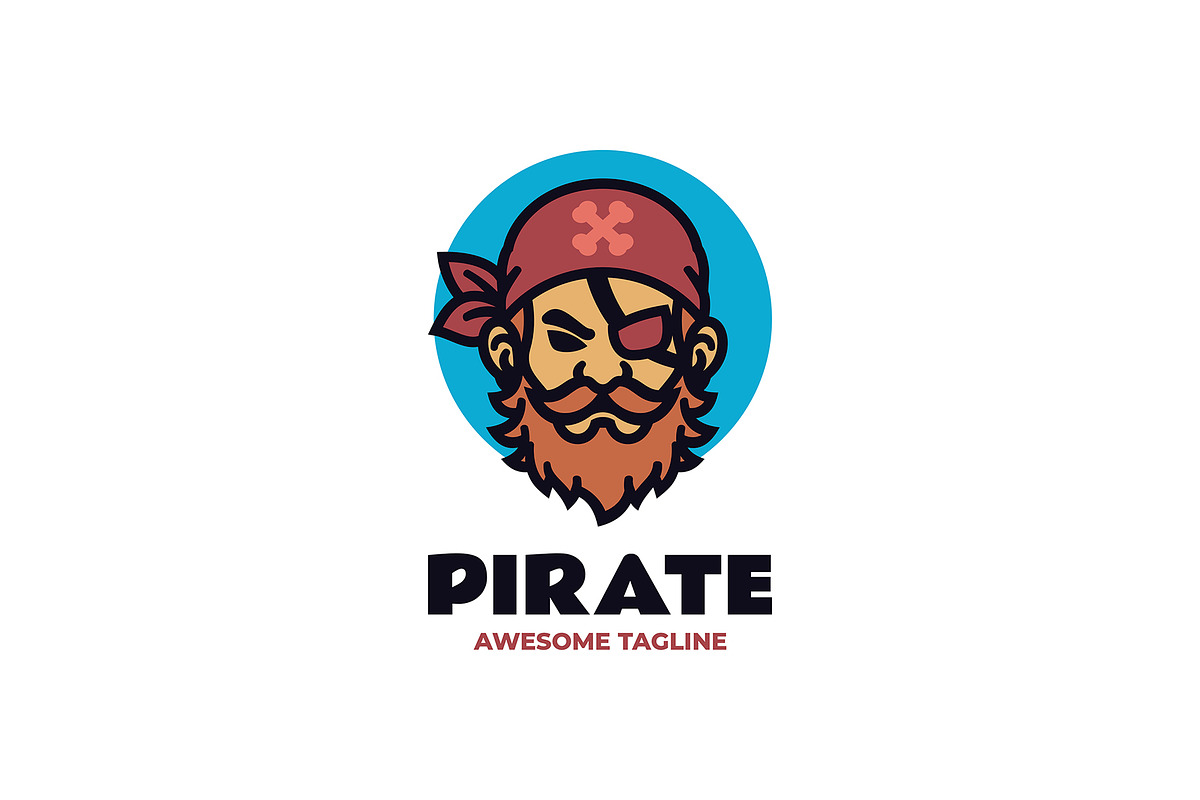 Pirate Mascot Cartoon Logo, a Branding & Logo Template by Artnivora.Std