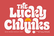 Lucky Chunks - Bold Retro Font, a Handwritten Font by Ainun Jinan (Thumbnail 1 of 11)