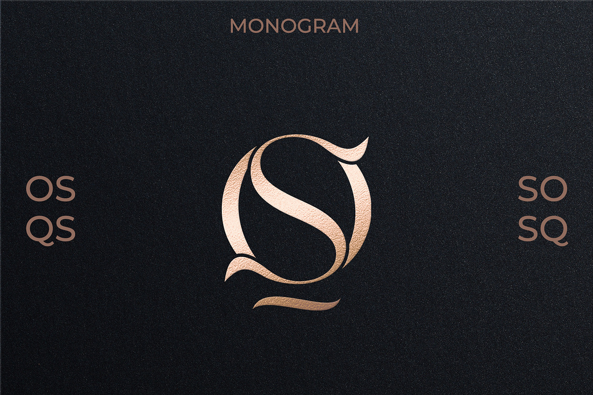 OS SO QS SQ Wedding Monogram Logo, a Branding & Logo Template by LogoAV (Photo 1 of 6)