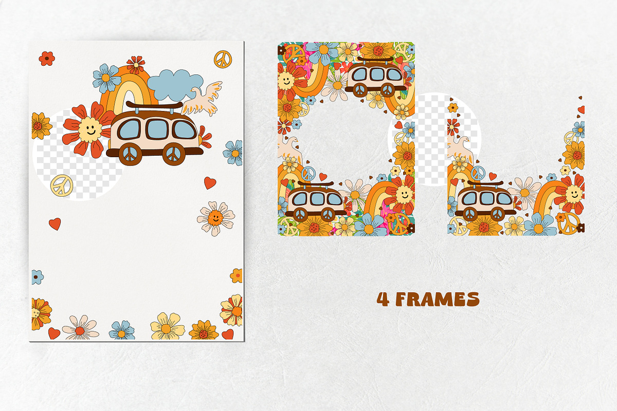 Groovy retro collection. Vector, an Object Graphic by VaraNa Art (Photo 4 of 8)
