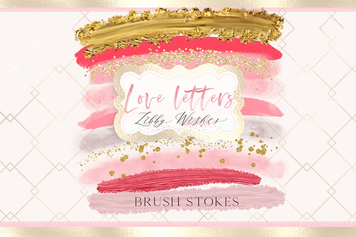 Brush strokes- Love letter, an Object Graphic by Libby Wishes (Photo 1 of 3)