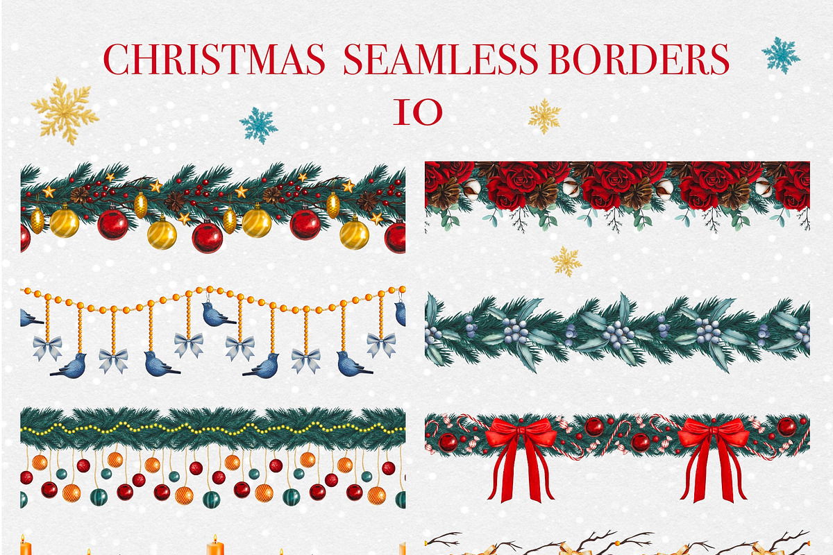 Christmas Magic Watercolor Clipart, a Seasonal Illustration by DiashaArt (Photo 17 of 18)