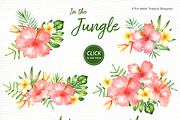 In the Jungle Watercolor Clipart, an Animal Illustration by everysunsun (Thumbnail 4 of 6)