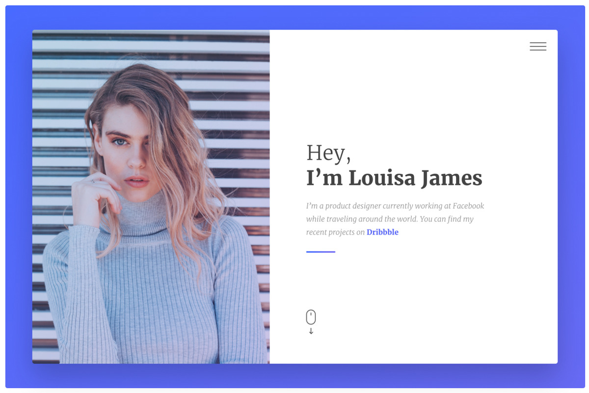 Screen - Minimal Portfolio Template, a Websites & App Template by Jamie Peak (Photo 2 of 5)