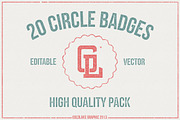 20 Circle Badges, an Object Graphic by GOLDLAKE GRAPHIC (Thumbnail 1 of 3)
