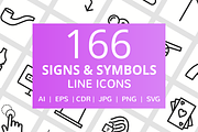 166 Signs & Symbols Line Icons, an Outline Icon by IconBunny (Thumbnail 1 of 6)