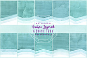 Watercolor Geometric Ombre Paper, a Background Graphic by KitsPix (Thumbnail 1 of 5)