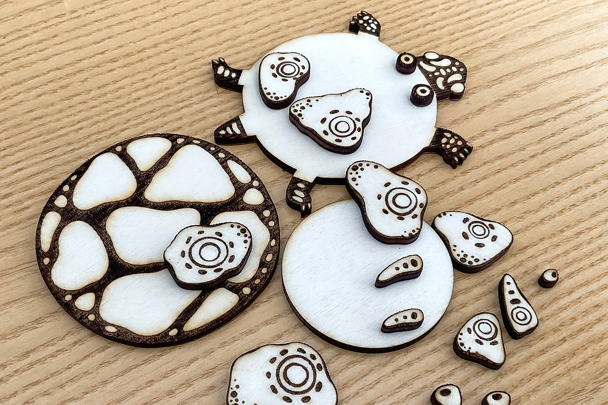 DIY Turtle Laser Cut File Craft Deco, an Object Illustration by Bubert Art (Photo 8 of 9)