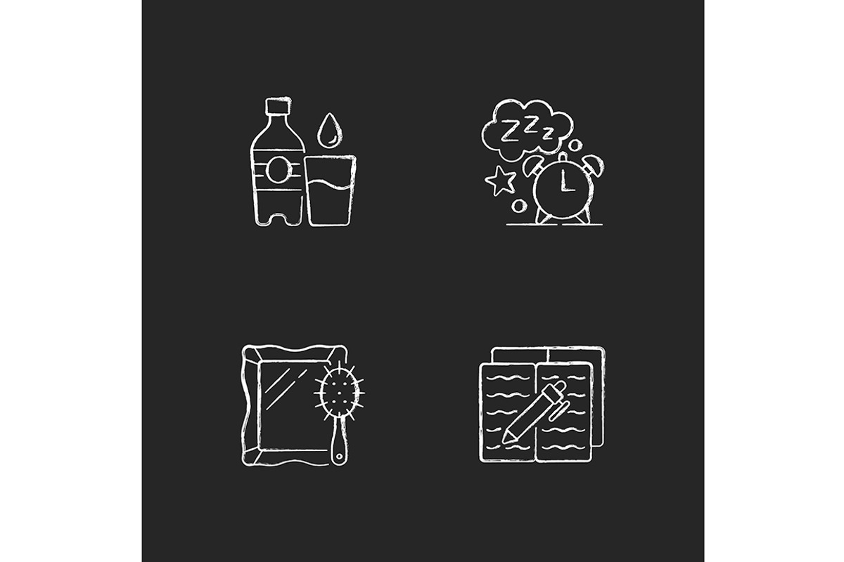 Daily schedule and routine icons, an Outline Icon by IMG Visuals