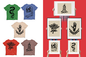 Oldschoo L Prints T-shirt Designs