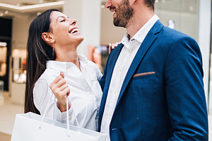 Shopping time containing shopping, mall, and black friday couple