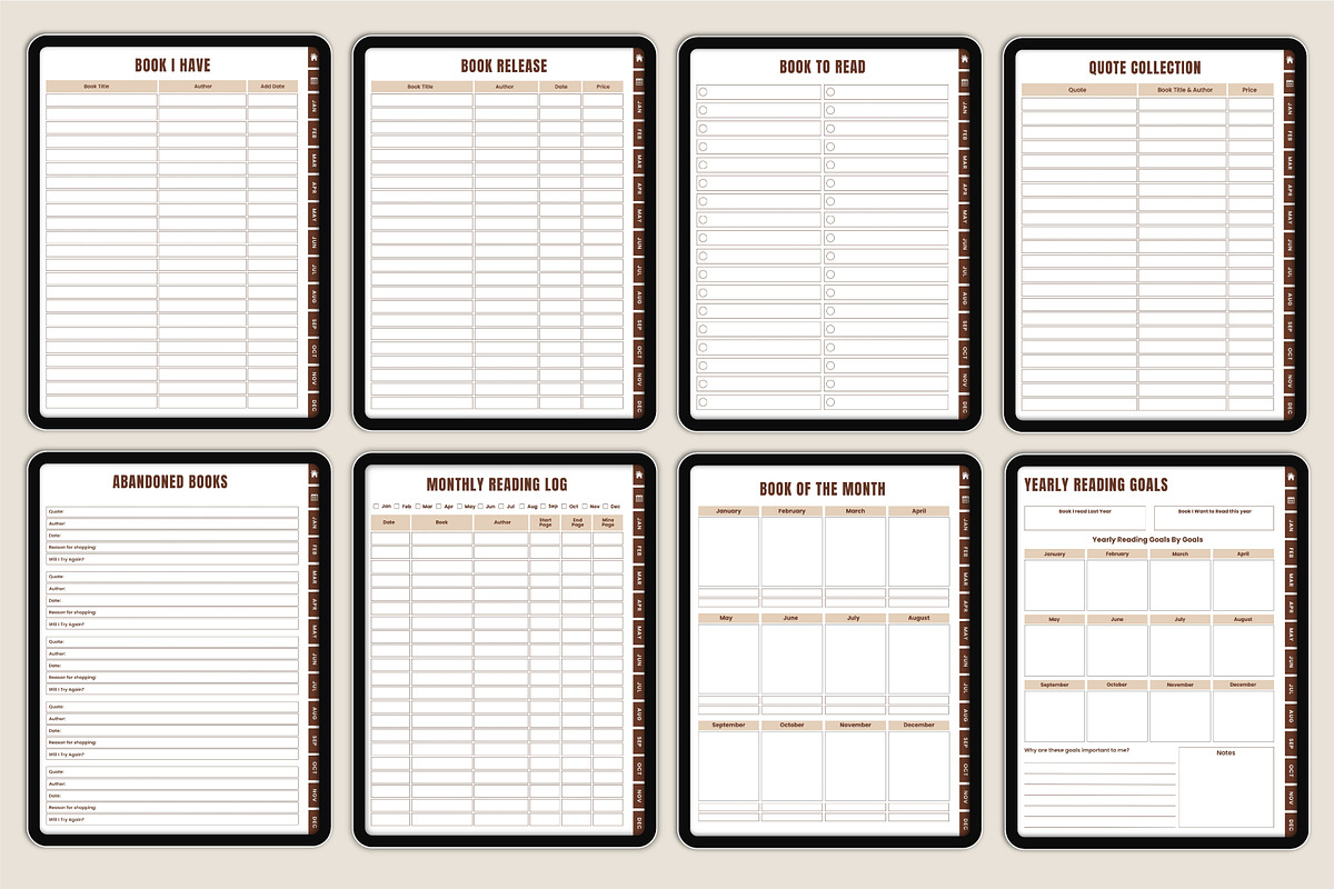 2026 Digital Reading Journal Bundle, a Stationery Template by Mustafiz (Photo 7 of 11)