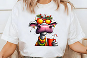 Christmas Funny Cows Clipart, an Illustration by Libby Wishes (Thumbnail 7 of 7)