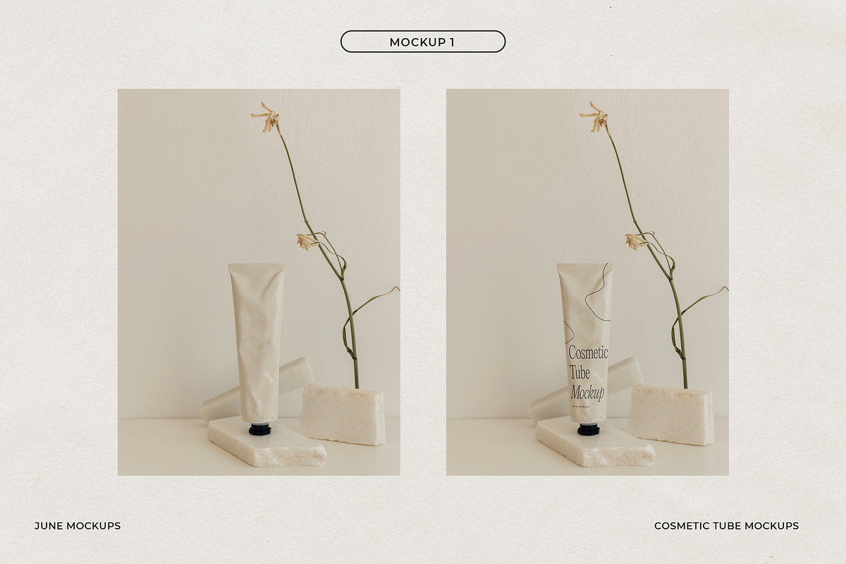 Cosmetic Tube Mockups – June, a Packaging Mockup by HelloKarla (Photo 3 of 4)