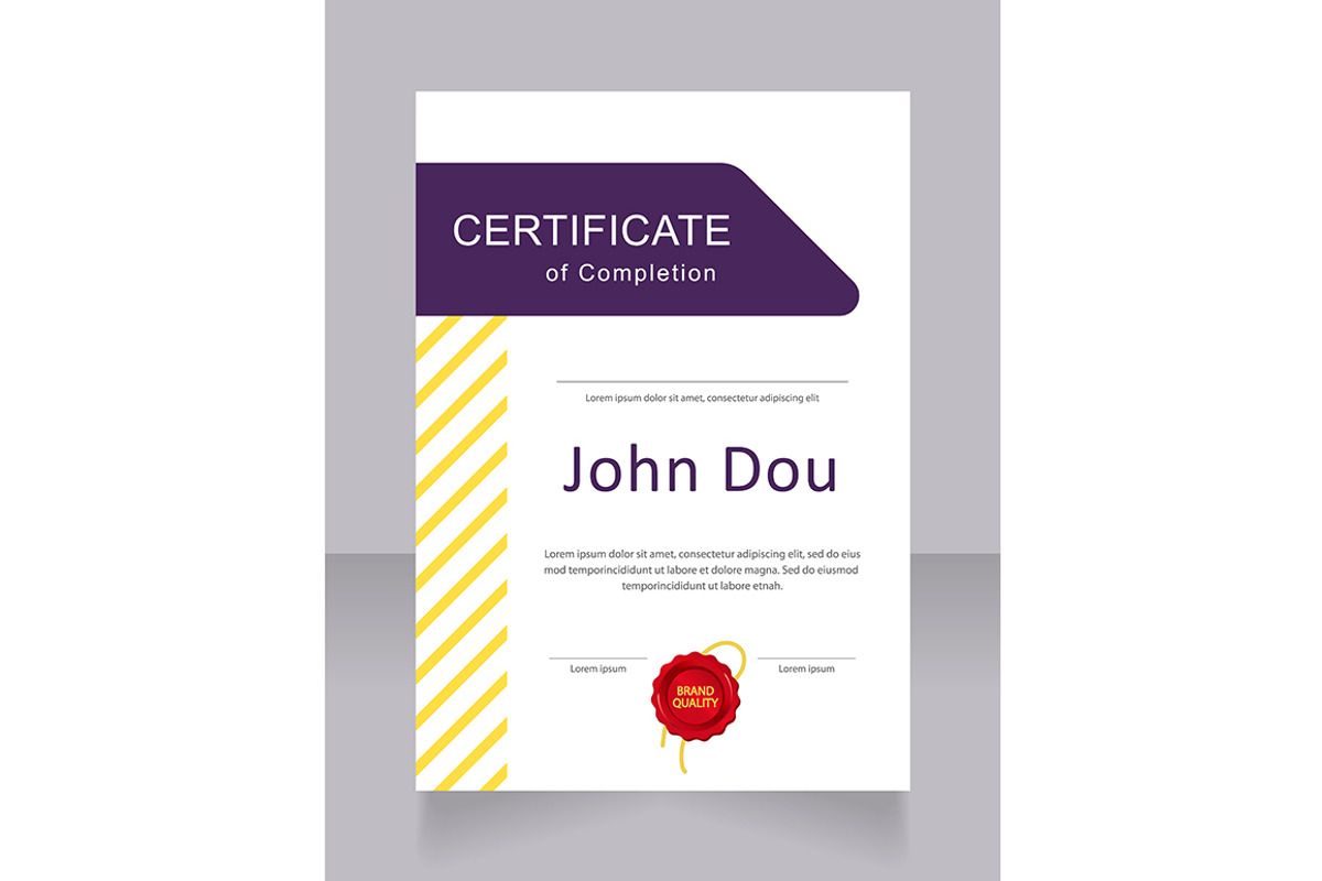 College completion certificate, a Templates & Theme by IMG Visuals