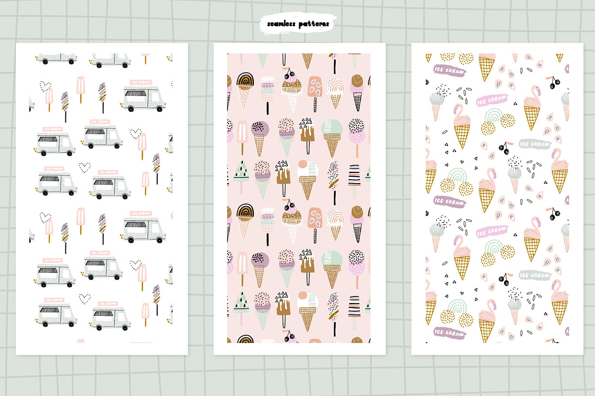 Ice Ice Baby graphic collection, a Texture Illustration by solmariart (Photo 3 of 7)