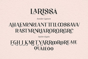 Larissa - Ligature Typeface