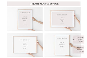 Wooden Frame Mockup Bundle.