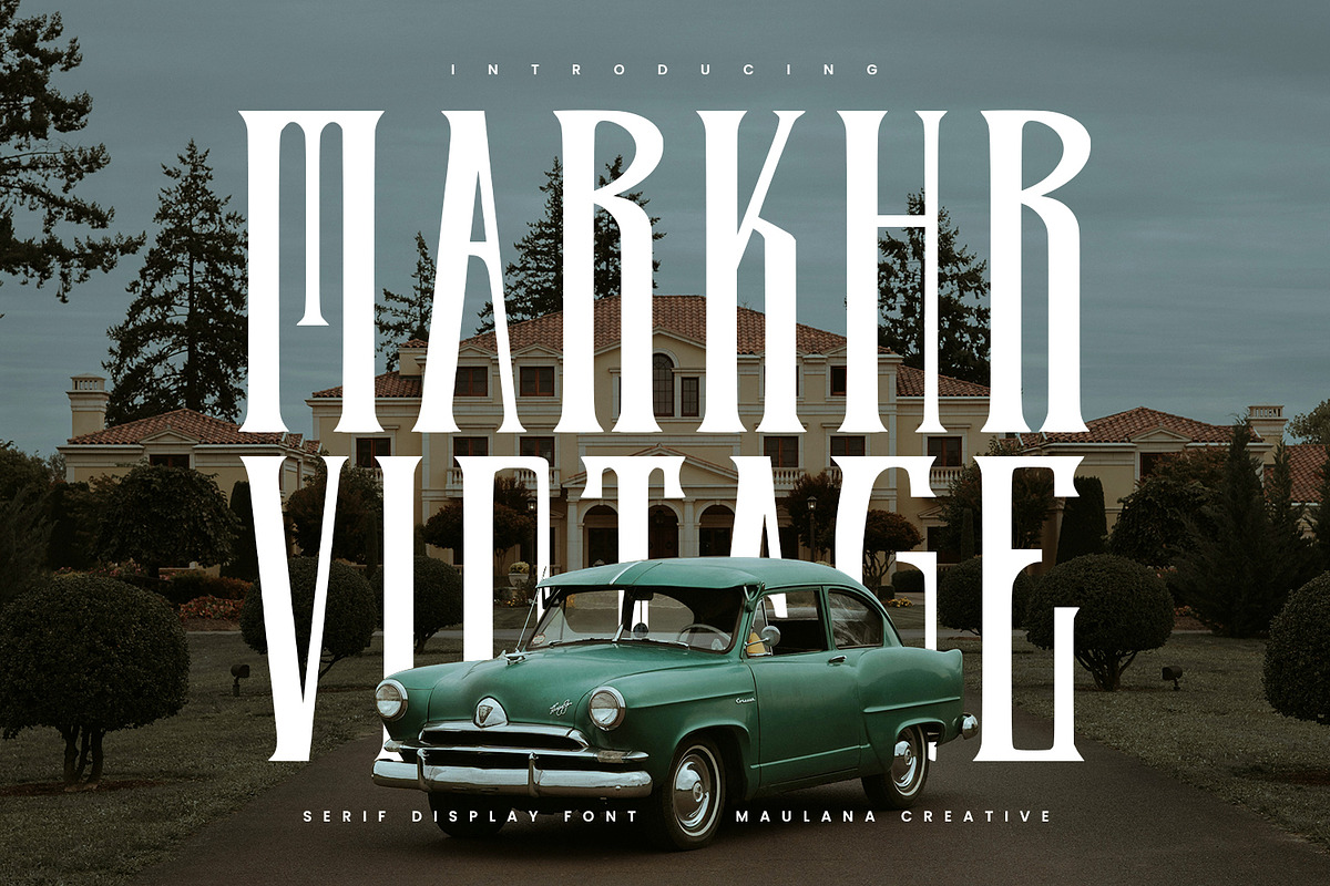 Markhr Serif Vintage Display Font, a Serif Font by Maulana Creative (Photo 1 of 8)