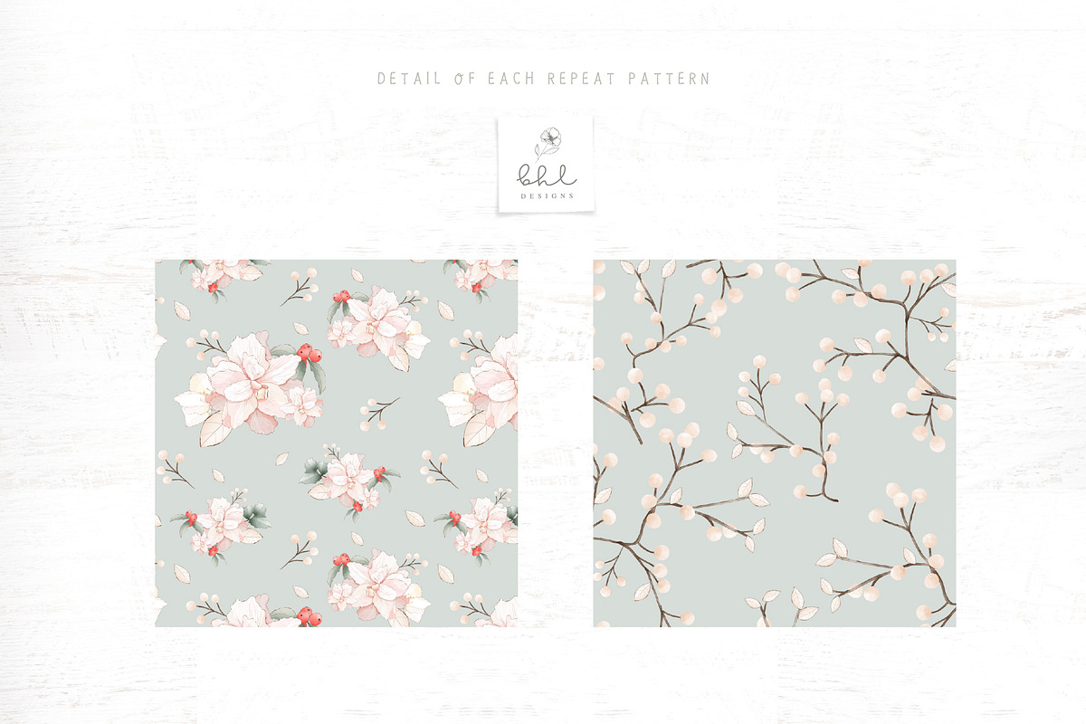 Red Cardinal Christmas - Mint, a Pattern Graphic by bhldesigns (Photo 7 of 16)