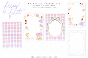 Fairy Garden Birthday Clipart, a Background Graphic by Essem Creatives (Thumbnail 3 of 7)
