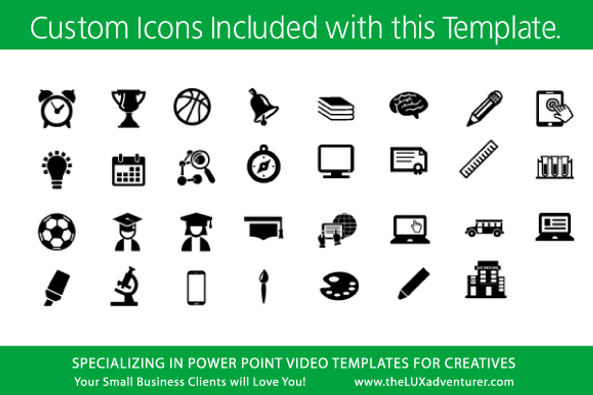 Education PowerPoint Video Template, a Presentation Template by Kathy Green Design (Photo 3 of 5)