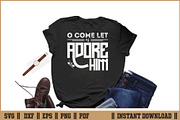 O Come Let Us Adore Him Holiday SVG, a Seasonal Illustration by Handy Arts Studio (Thumbnail 2 of 3)