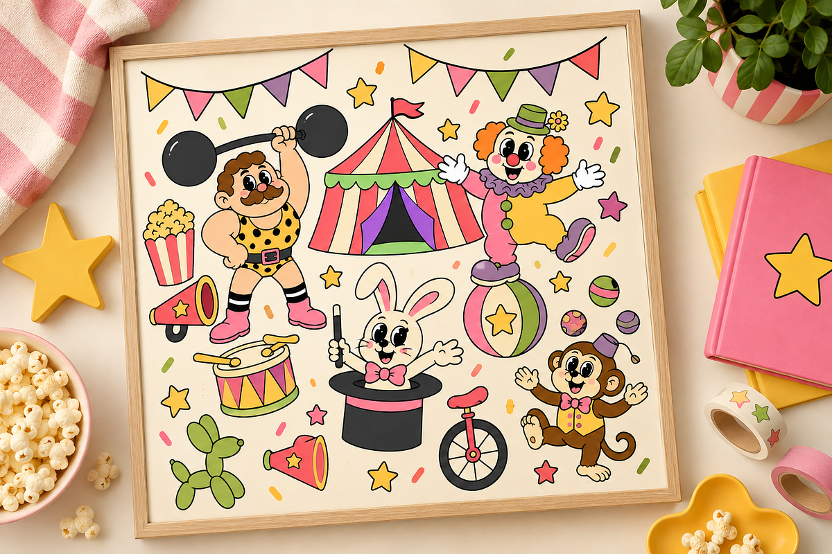 Vintage Circus Clipart Collection, a Decorative Illustration by Alina Sh (Photo 9 of 10)
