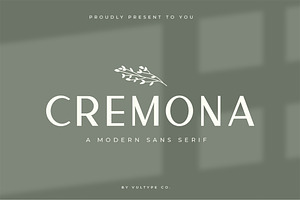Cremona - Minimal Sans Serif