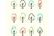 Minimal Trees Vector Icons, an Illustration by Vector Man (Thumbnail 2 of 4)