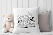 24 Floral Book SVG, Book with Flower, a Decorative Illustration by FancyDesignStudio (Thumbnail 4 of 9)