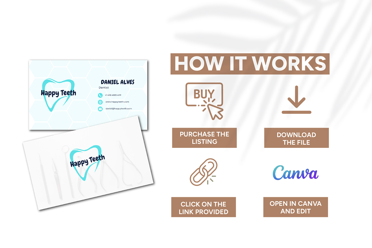 Dentist Branding Kit Canva Template, a Social Media Template by Branding by Kellsey (Photo 6 of 6)