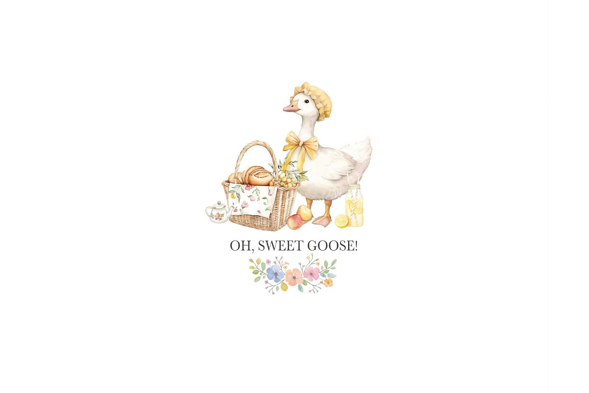 Silly Goose Spring Watercolor, an Illustration by CharmClipArt (Photo 9 of 9)