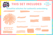 Procreate Embroidery Brushes, a Brush Add-On by Cozy Brushery (Thumbnail 6 of 6)