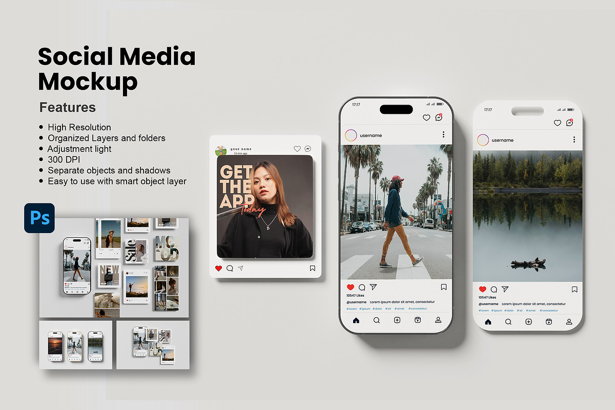 Social Media Mockups, an iPhone Mockup by Getdesign (Photo 1 of 5)